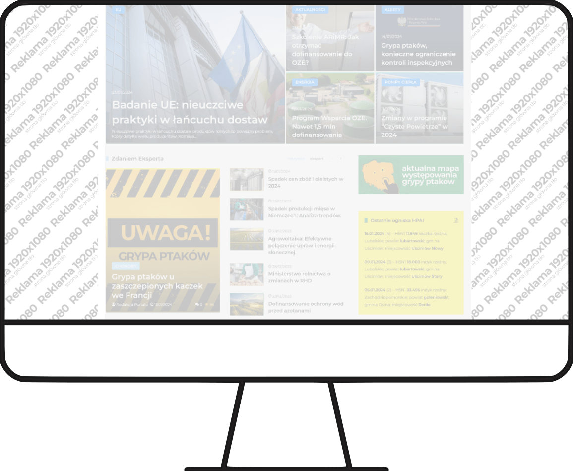 strona główna: reklama w tle